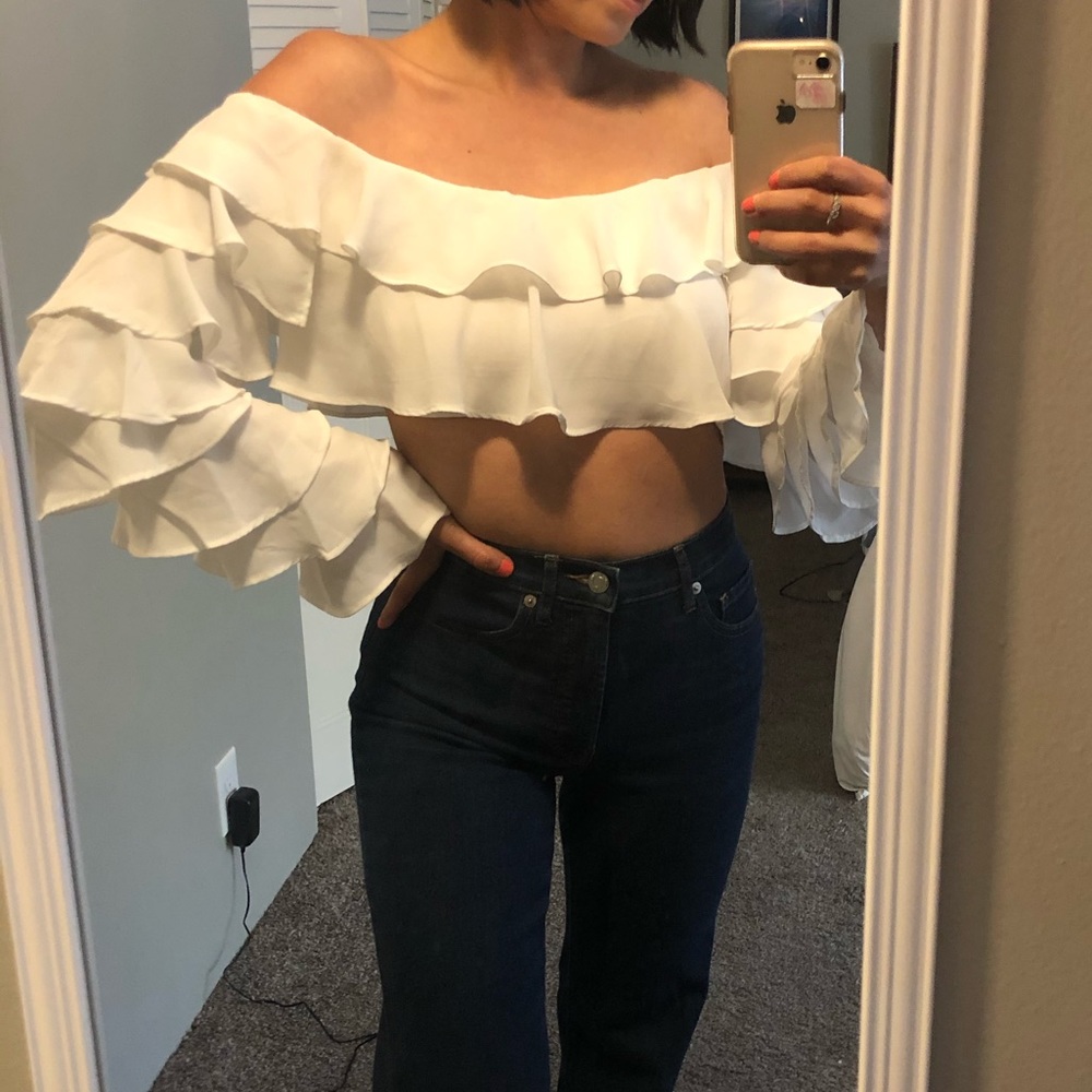 Forever 21 long sleeve crop top